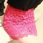 High Waisted Pink Lace Min..