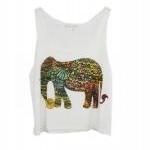 Cute Elephant Print Tank Top