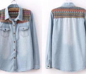 Light Blue Vintage Denim Shirt